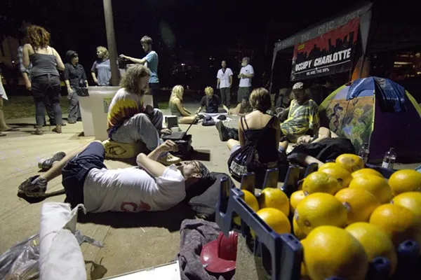 Members of Occupy Charlotte and protesters from the RNC discuss plans.