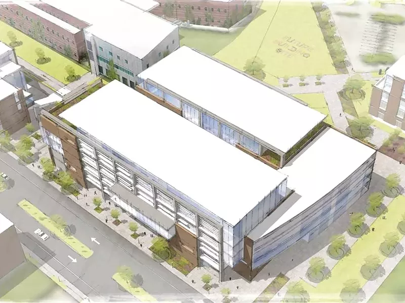 An artist’s rendering of Spokane’s medical school