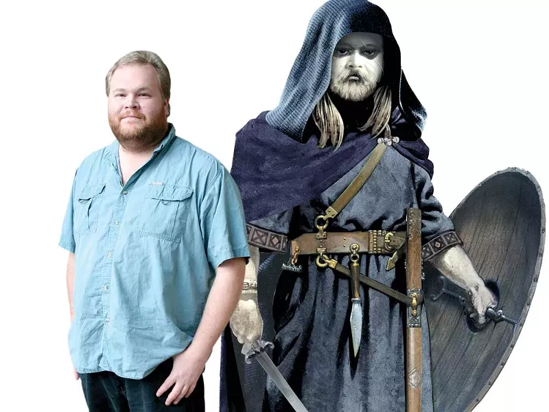 David Thompson and his alter-ego, Sorrow - JEFF DREW ILLUSTRATION