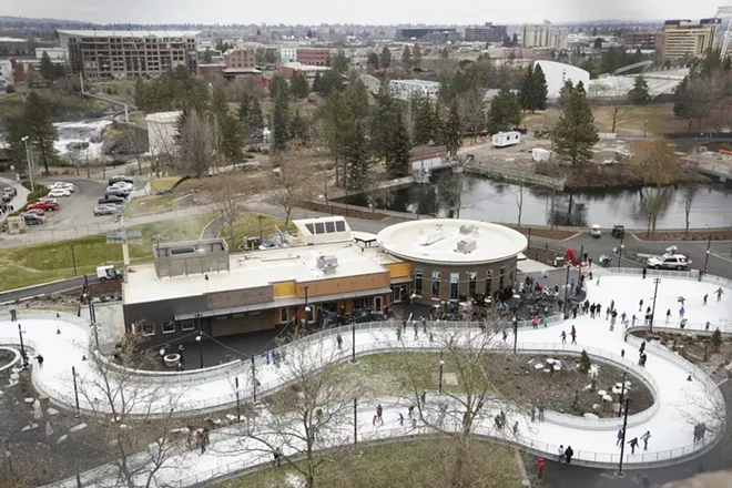 saturday at the riverfront park ice ribbon on the