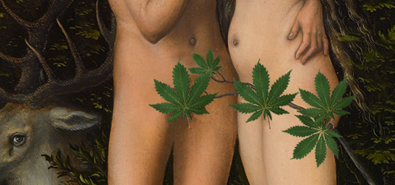Naked women with weed