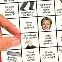 Liven up the Republican primary debate with this set of six unique bingo cards