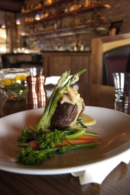 Oscar filet at Brickhouse, now located downtown at the old Firehall, 5 NW Minnesota Ave.