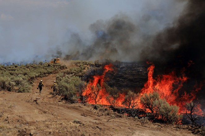 Since 2014, 9 million acres of sagebrush have been permanently lost to fires like the Artesian Fire in 2018. - AUSTIN CATLIN, BLM