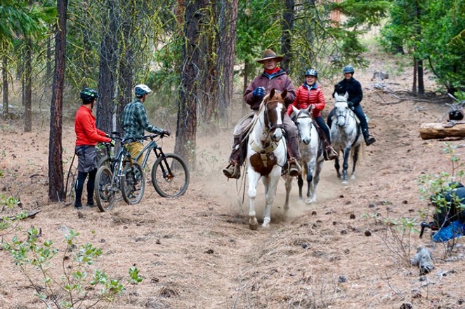 Mountain bikers and horse lovers can share the trails&mdash;and share the work that goes into maintaining them. - DESCHUTES TRAILS COALITION