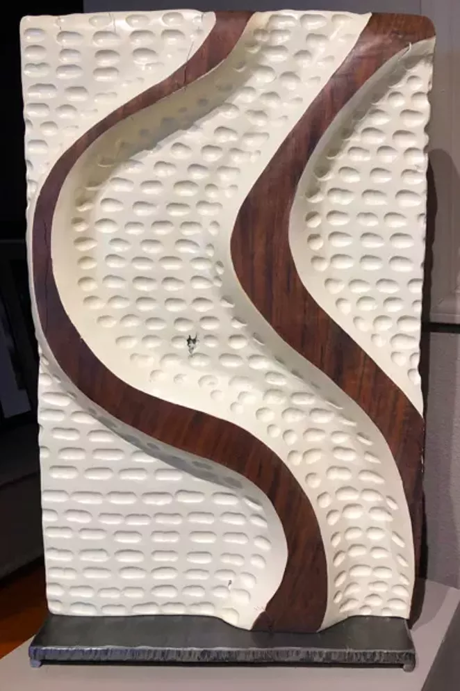 Waves, walnut sculpture by Michael Bryant. - TEAFLY PETERSON