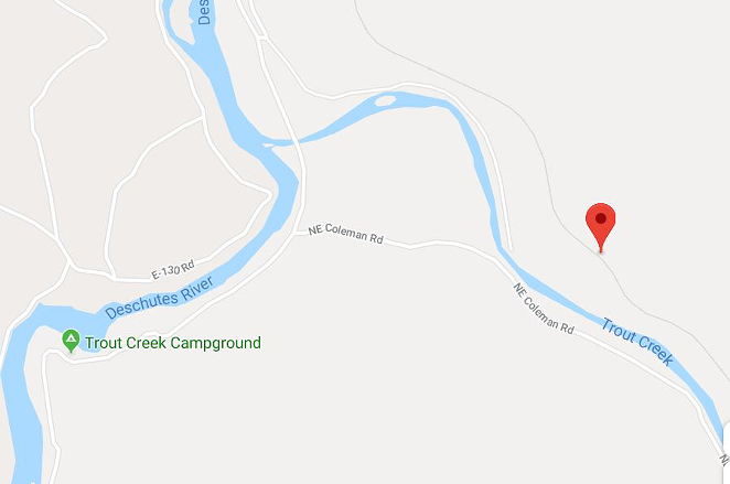 A map from Oregon’s Department of Environmental Quality shows the area outside of Madras where a cargo train derailed early Monday morning. - OREGON DEPARTMENT OF ENVIRONMENTAL QUALITY