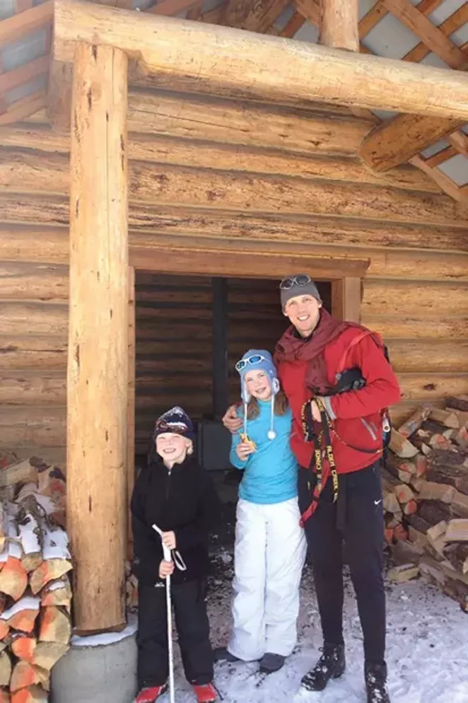Local Bend kids, Oliver and Emma Jewett, enjoy a day at Meissner Shelter with their dad, Jeff Jewett. - SARAH JEWETT