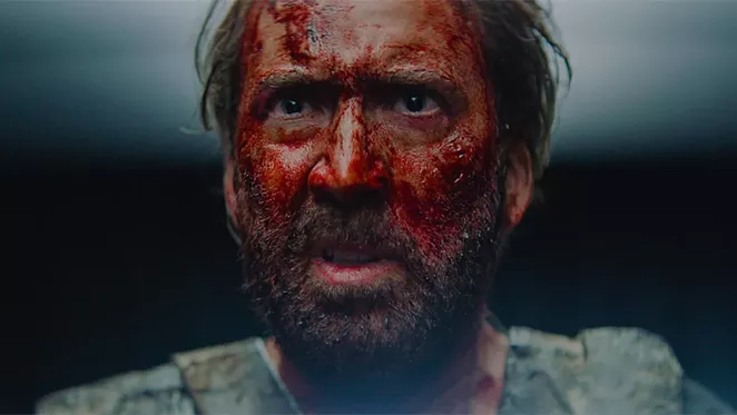 Hey, Nick! Funny seeing you here. From the film, "Mandy." - COURTESY XYZ FILMS