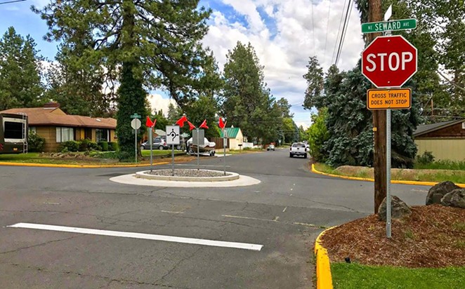 Bend's Neighborhood Greenways project was intended to allow for more pedestrian activity on streets such as NE 6th, and SW 15th—but until now, those streets were still heavily used by cars. - CITY OF BEND VIA FACEBOOK