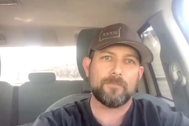 B.J. Soper talks to the Source Weekly via Zoom from his farm in Redmond. He's organized "Town hall 2" in front of Redmond City Hall this Friday. - SCREENSHOT VIA ZOOM