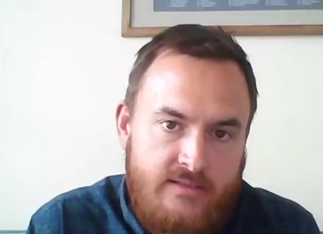 Josh Lehner forecasts revenues for the State. He presented some rough projections of what economic recovery might look like, and how much federal money is flowing into Oregon. - SCREENSHOT VIA BEND CHAMBER OF COMMERCE/YOUTUBE