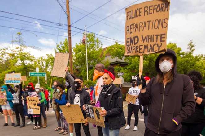 A shot from the peaceful protests in Bend on Saturday, June 6. - DARRIS HURST