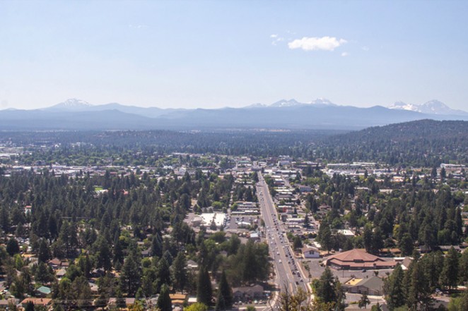 The summer heat is here! Taken from the top of Pilot Butte, Bend continues to be blanketed in its signature High Desert dry heat.  Gear up for another hot one. - KYLE SWITZER