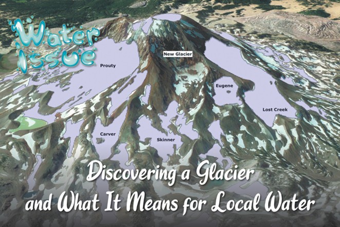 This map shows the location of various glaciers on the South Sister. - COURTESY OREGON GLACIERS INSTITUTE