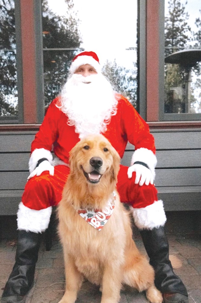 Wait... Is it &quot;Woof, woof, woof.&quot; Or, &quot;Ho, ho, ho&quot;? This year, @buoyofbend tagged us in this holiday snapshot featuring Santa and his newest long-haired reindeer! Share your photos with us and tag us @sourceweekly for a chance to be featured here and as the Instagram of the Week in the Cascades Reader. Winners get a free print from @highdesertframeworks. - COURTESY @BUOYOFBEND/INSTAGRAM