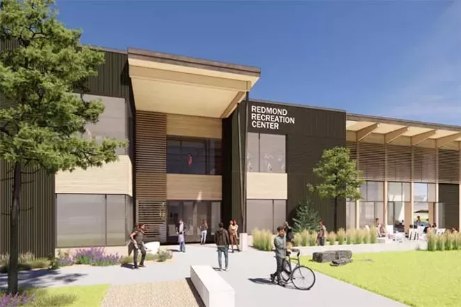 Rendering of the proposed recreation center. - COURTESY OF REDMOND AREA PARK AND REC DEPARTMENT