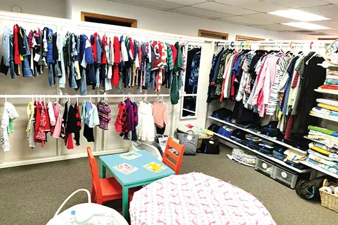 The Pregnancy Resource Centers of Central Oregon tailors to pregnant people and parents of children up to two years old with resources like this "boutique." Pregnancy resource centers are criticized by some for their lack of transparency around their pro-life views. - PHOTO BY JACK HARVEL