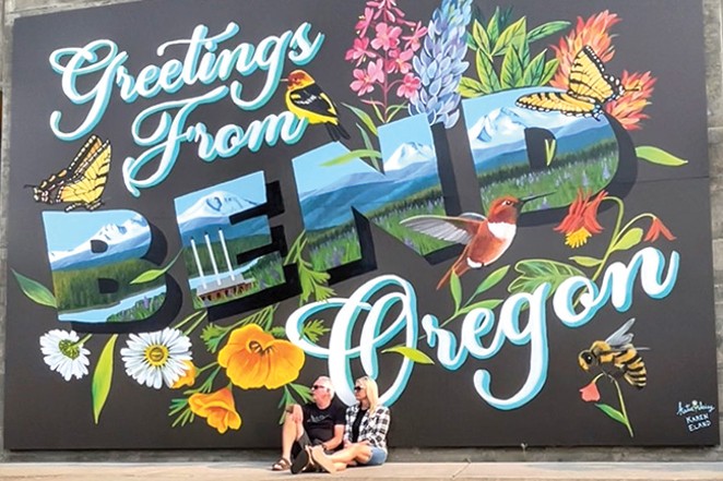 We always love seeing photos in front of the “Greetings From Bend, Oregon” mural painted by Karen Eland and Katie Daisy in the Old Mill. This mural captures what Bend is all about — mountains, nature and beauty. Thank you to @pamelitaskitchen for tagging us in this photo and sharing the beauty of Bend with our followers. Don’t forget to share your photos with us and tag @sourceweekly for a chance to be featured as Instagram of the week and in print as out Lightmeter. Winners receive a free print from @highdesertframeworks. - @PAMELITASKITCHEN