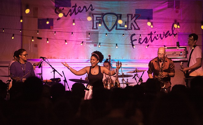 Battle of Santiago, an Afro-Cuban band from Toronto, Canada, played the 2018 Sisters Folk Festival. - COURTESY OF SISTERS FOLK FESTIVAL