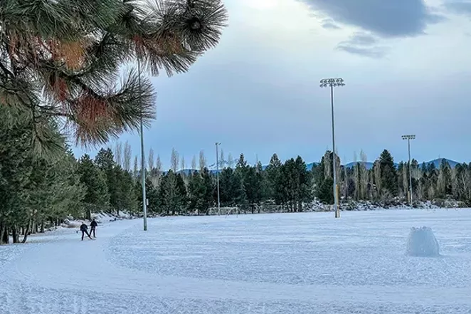 Cross-Country Skiing, in Town