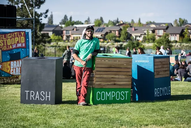 Brent Nathan is leanin', cleanin', and never meanin'...unless you litter. - LES SCHWAB AMPHITHEATER