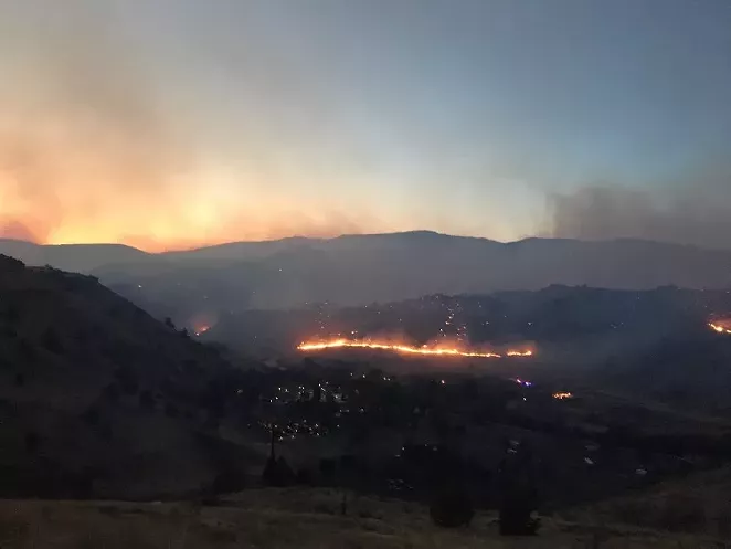 The Nena Fire in Warm Springs grew to about 46,000 acres Thursday. - OREGON STATE FIRE MARSHAL