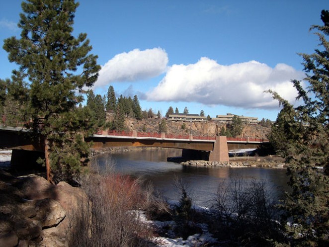 THE CONTESTED SOUTHERN BRIDGE CROSSING EVENTUALLY WAS BUILT AND BECAME THE BILL HEALY MEMORIAL BRIDGE