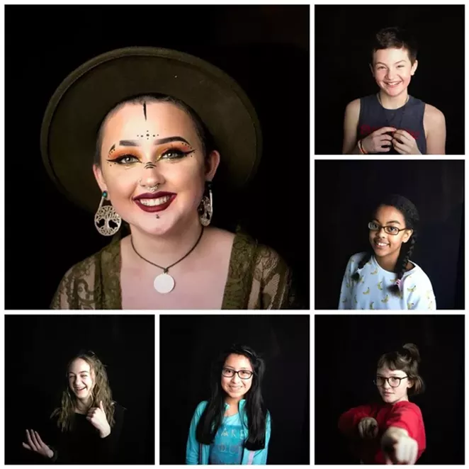 Selections from Teen Muse Project, on display at The Muse Hub on Friday. - ELSE KERKMANN