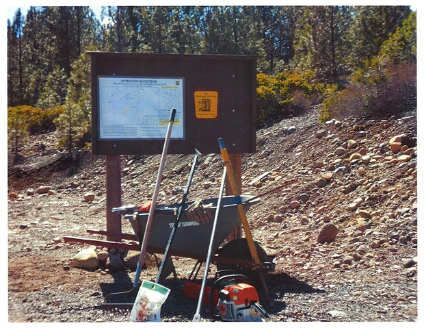 A sign to educate shooters in the area - SISTERS RANGER DISTRICT