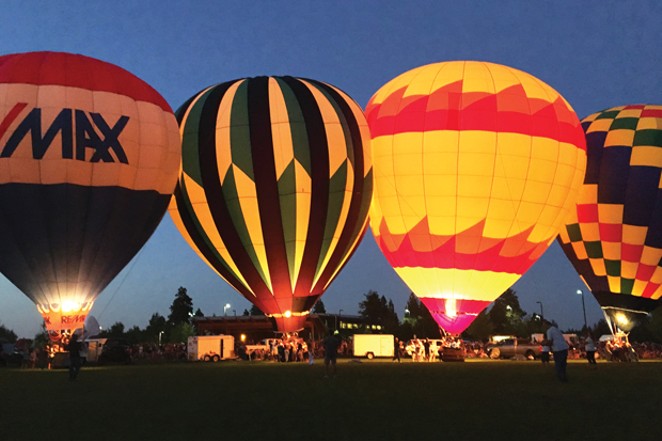 Balloons Over Bend night glow. - SUBMITTED