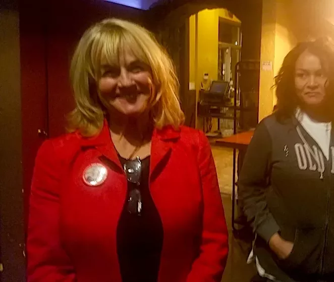 Patti Adair at an election night party Tuesday night. - WYATT GAINES