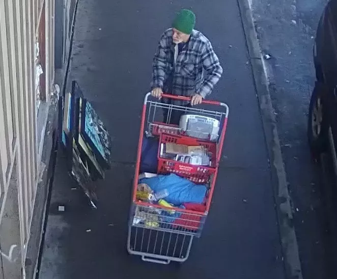 One of the possible suspects for the taking of Megan Stumpfig's art from the front of the Domino Room on Dec. 29. - PHOTO SUBMITTED BY ASHLEE GRUVER
