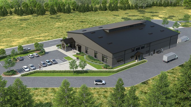 A rendering of pFriem's planned new facility in Cascade Locks, Ore. - PFRIEM FAMILY BREWERS