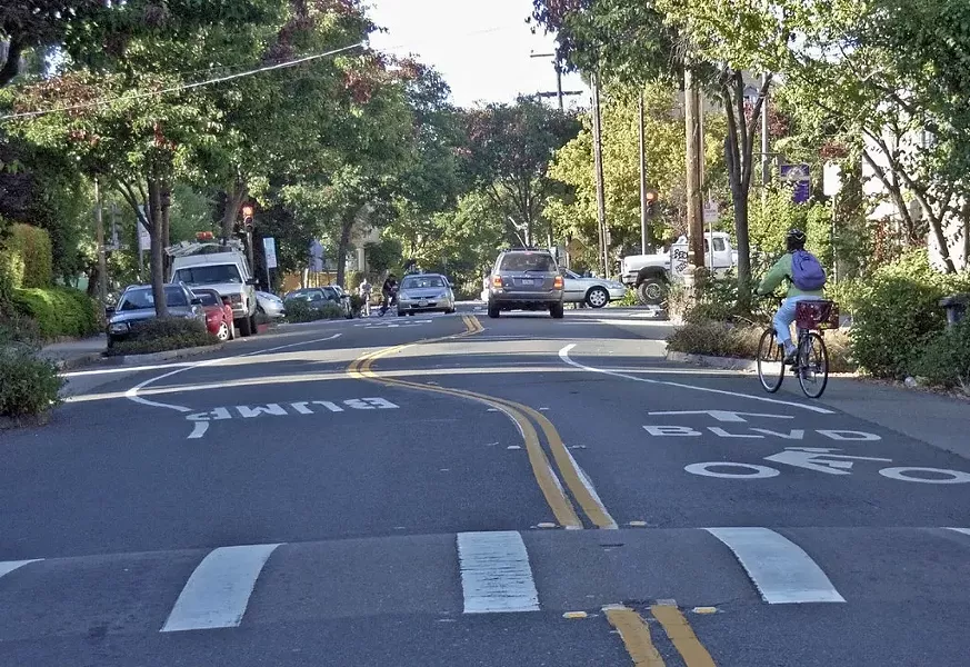An example of a roadway set up for alternative transportation. - FLICKR.COM