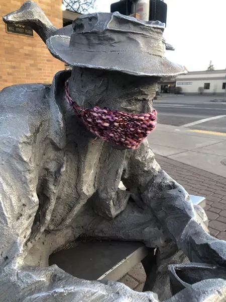 A sign of the times in downtown Bend Sunday. - NICOLE VULCAN