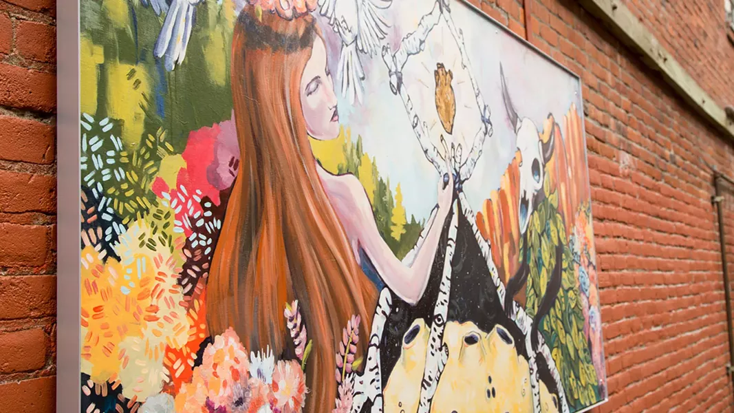 Artwork in Tin Pan Alley in downtown Bend, funded through the Bend Cultural Tourism Fund. - VISIT BEND