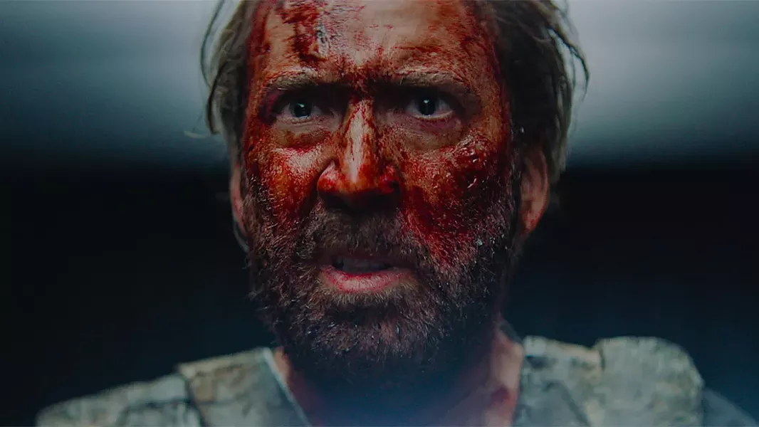 Hey, Nick! Funny seeing you here. From the film, "Mandy." - COURTESY XYZ FILMS