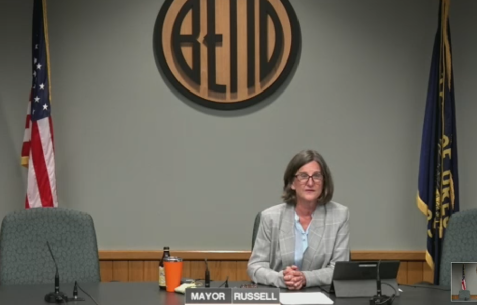 Mayor Sally Russell addresses the Bend City Council on August 19 in response to the ICE sweep and protest on August 12. - SCREENSHOT