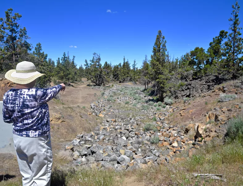 Not far - downstream, at right, a section of canal at Juniper Ridge has recently been piped and covered over. - MAGDALENA BOKOWA