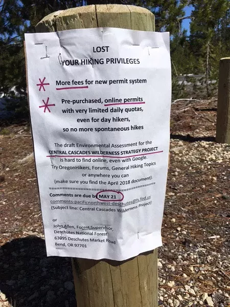 This bad news post decries possible permit changes. - SUBMITTED