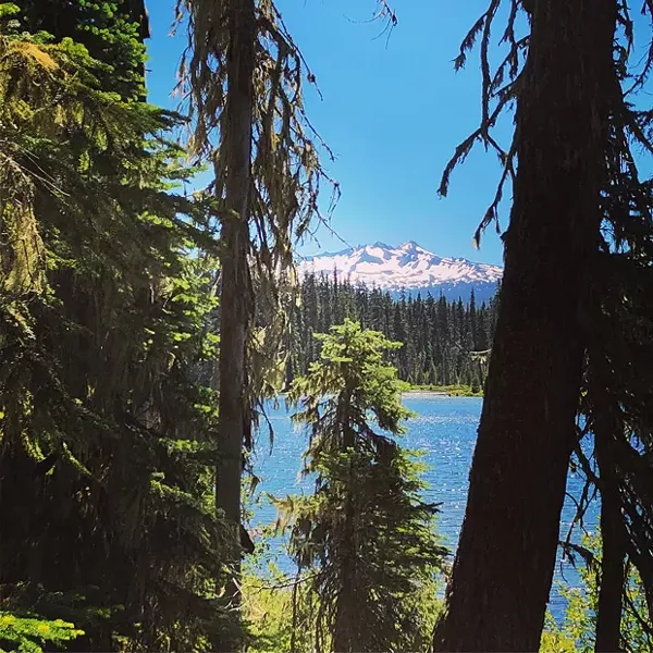 Diamond Peak over Lower Marilyn Lake. - NICOLE VULCAN