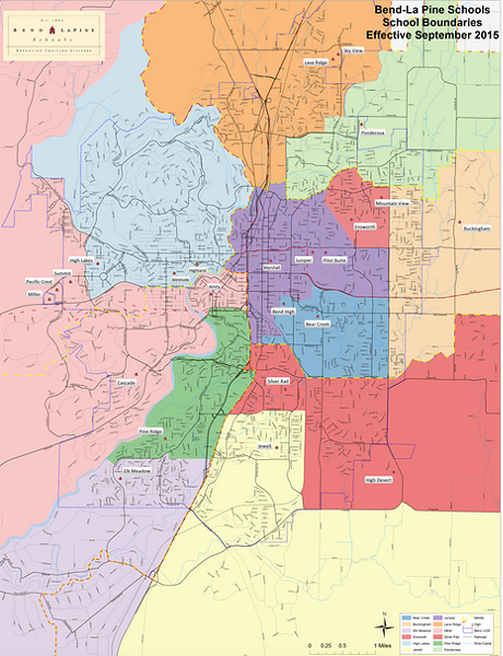 Current school boundaries, as of 2015. - BEND-LA PINE SCHOOLS