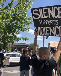 Hundreds Gather, Largely Masked, for a Black Lives Matter Rally in Downtown Bend
