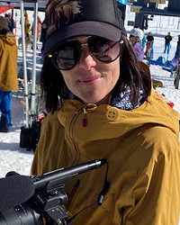 Rebecca Hynes shooting at VertFest at Mt. Bachelor.