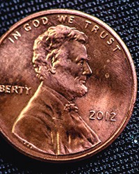 The couple of miligrams of fentanyl shown next to this penny could be fatal.