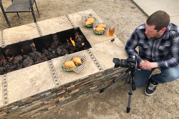 Ace photographer Daniel Robbins shot all the winners' photos for this year's Guide. Here, we capture him setting up a shot at Hogan's Hoagie Stop. Whose beer is that?! - NICOLE VULCAN