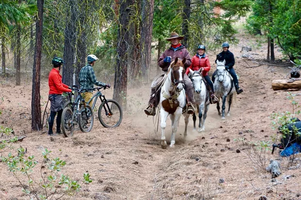 Mountain bikers and horse lovers can share the trails—and share the work that goes into maintaining them. - DESCHUTES TRAILS COALITION