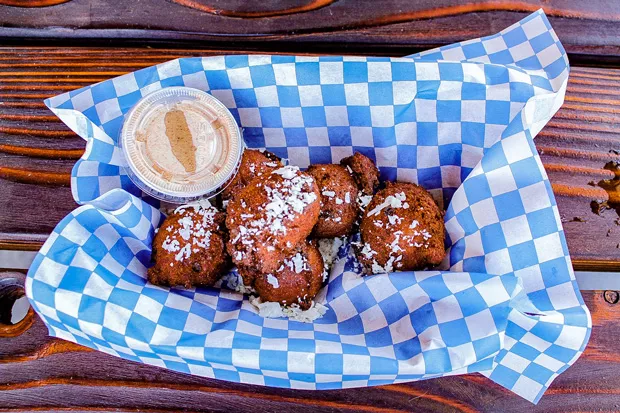 Hushpuppies—hot and fresh from Tin Pig. - NANCY PATTERSON