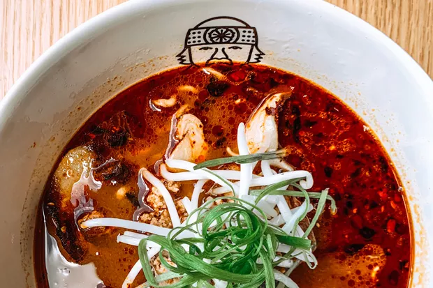At Miyagi—whose name and logo are inspired by the character in The Karate Kid—the spicy pork miso with a soft-cooked egg is this writer's favorite! - NANCY PATTERSON